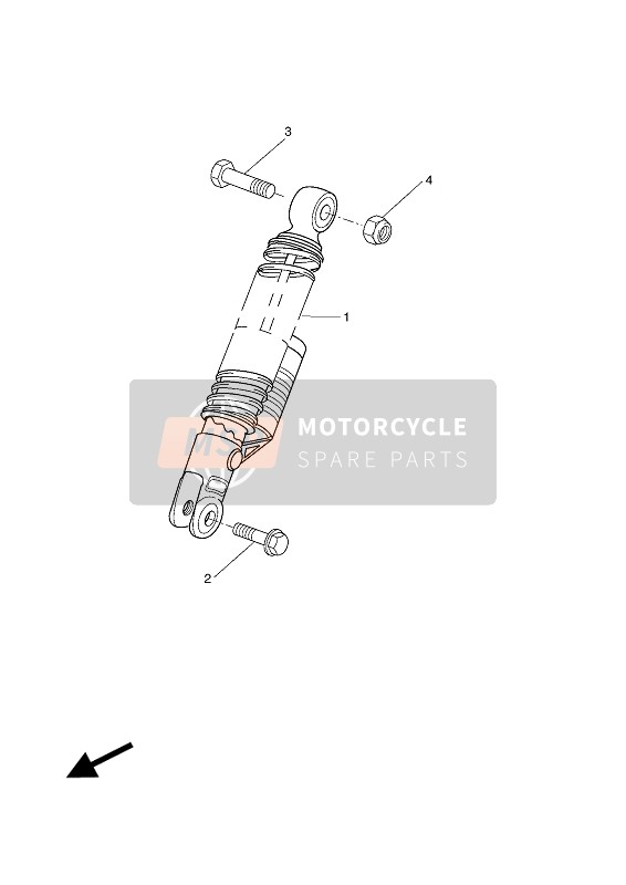 Yamaha YQ50L AEROX 2011 Suspension arrière pour un 2011 Yamaha YQ50L AEROX